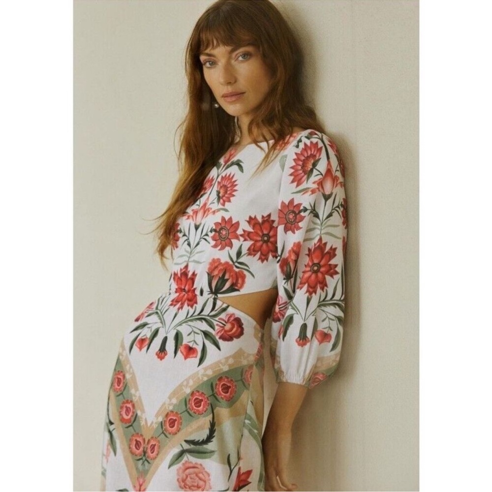 New Anthropologie Encantadore Renata Tropic Maxi Dress‎ Size Large